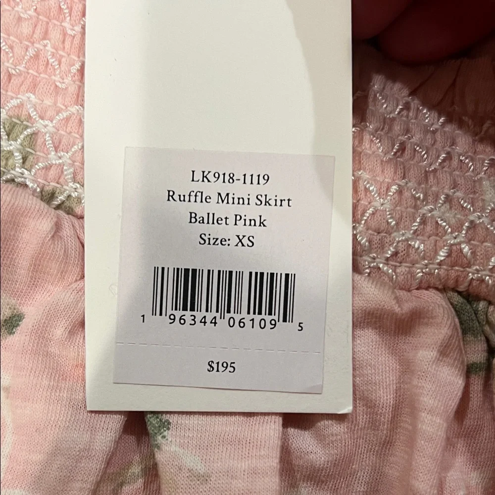 Floral Pink Ruffled Skirt love shack fancy NEW - Picture 3 of 7